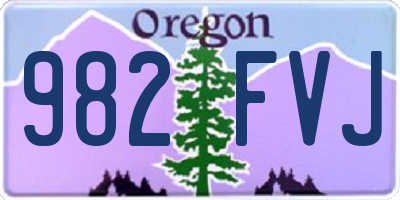 OR license plate 982FVJ