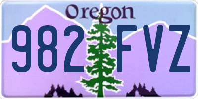 OR license plate 982FVZ