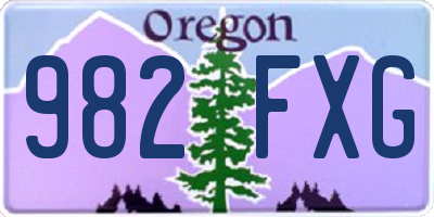 OR license plate 982FXG