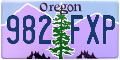 OR license plate 982FXP