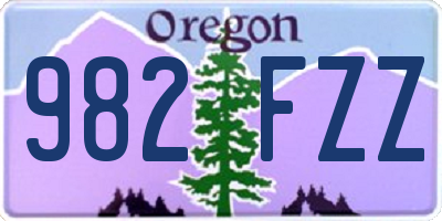 OR license plate 982FZZ
