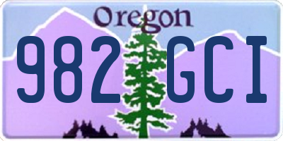 OR license plate 982GCI