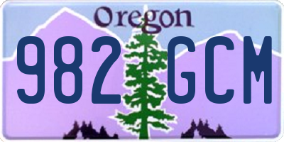 OR license plate 982GCM