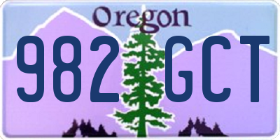 OR license plate 982GCT