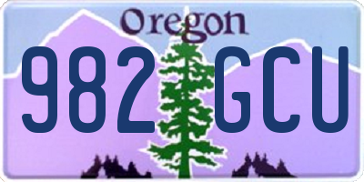 OR license plate 982GCU