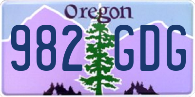 OR license plate 982GDG