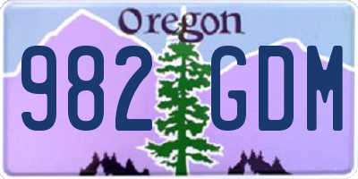 OR license plate 982GDM
