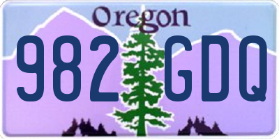 OR license plate 982GDQ