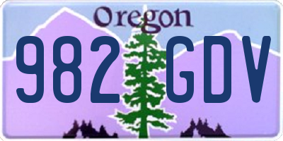 OR license plate 982GDV