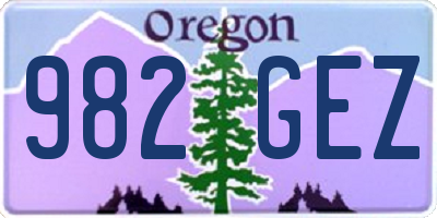 OR license plate 982GEZ