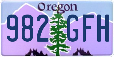 OR license plate 982GFH