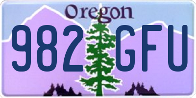 OR license plate 982GFU