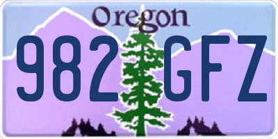 OR license plate 982GFZ