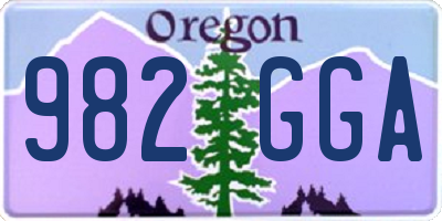 OR license plate 982GGA