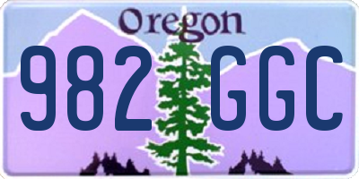 OR license plate 982GGC