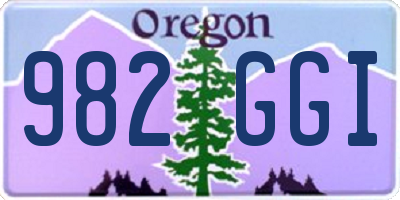 OR license plate 982GGI