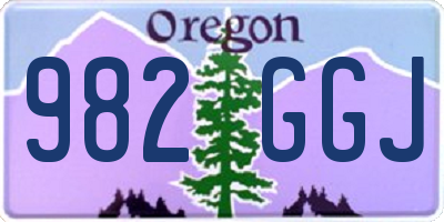 OR license plate 982GGJ