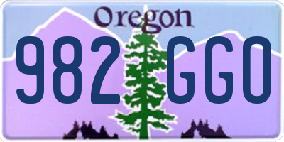 OR license plate 982GGO