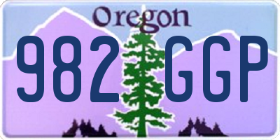 OR license plate 982GGP
