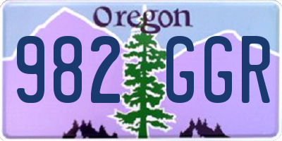 OR license plate 982GGR