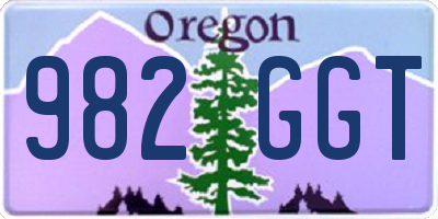 OR license plate 982GGT