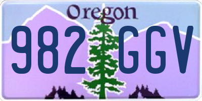 OR license plate 982GGV