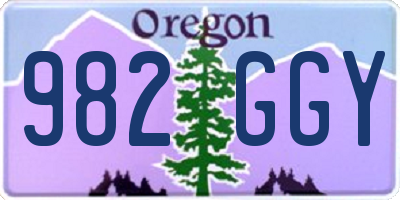 OR license plate 982GGY