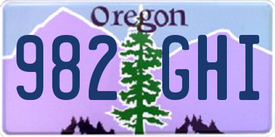 OR license plate 982GHI