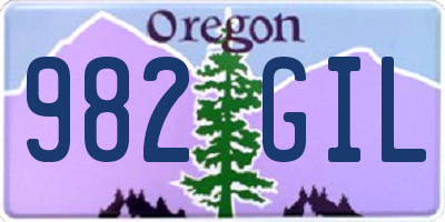 OR license plate 982GIL
