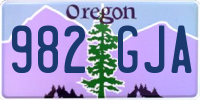 OR license plate 982GJA