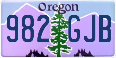 OR license plate 982GJB