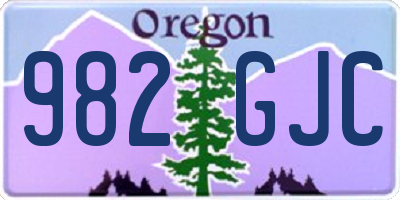 OR license plate 982GJC