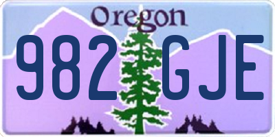 OR license plate 982GJE