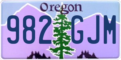 OR license plate 982GJM