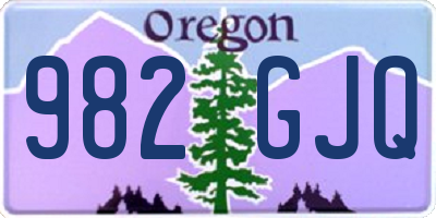 OR license plate 982GJQ