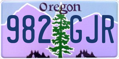 OR license plate 982GJR