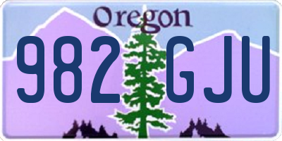 OR license plate 982GJU