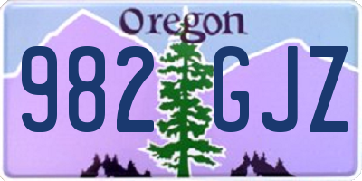 OR license plate 982GJZ