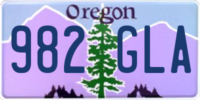 OR license plate 982GLA