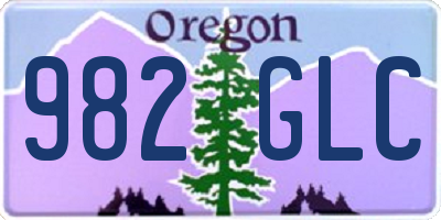OR license plate 982GLC