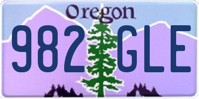 OR license plate 982GLE