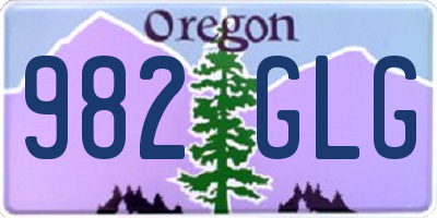 OR license plate 982GLG