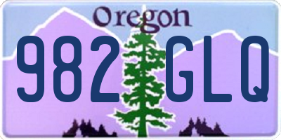 OR license plate 982GLQ