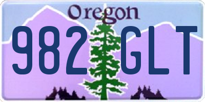 OR license plate 982GLT