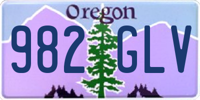 OR license plate 982GLV