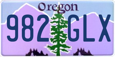 OR license plate 982GLX