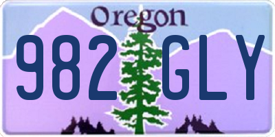 OR license plate 982GLY
