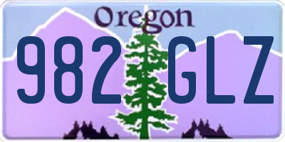 OR license plate 982GLZ