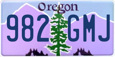 OR license plate 982GMJ