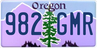 OR license plate 982GMR